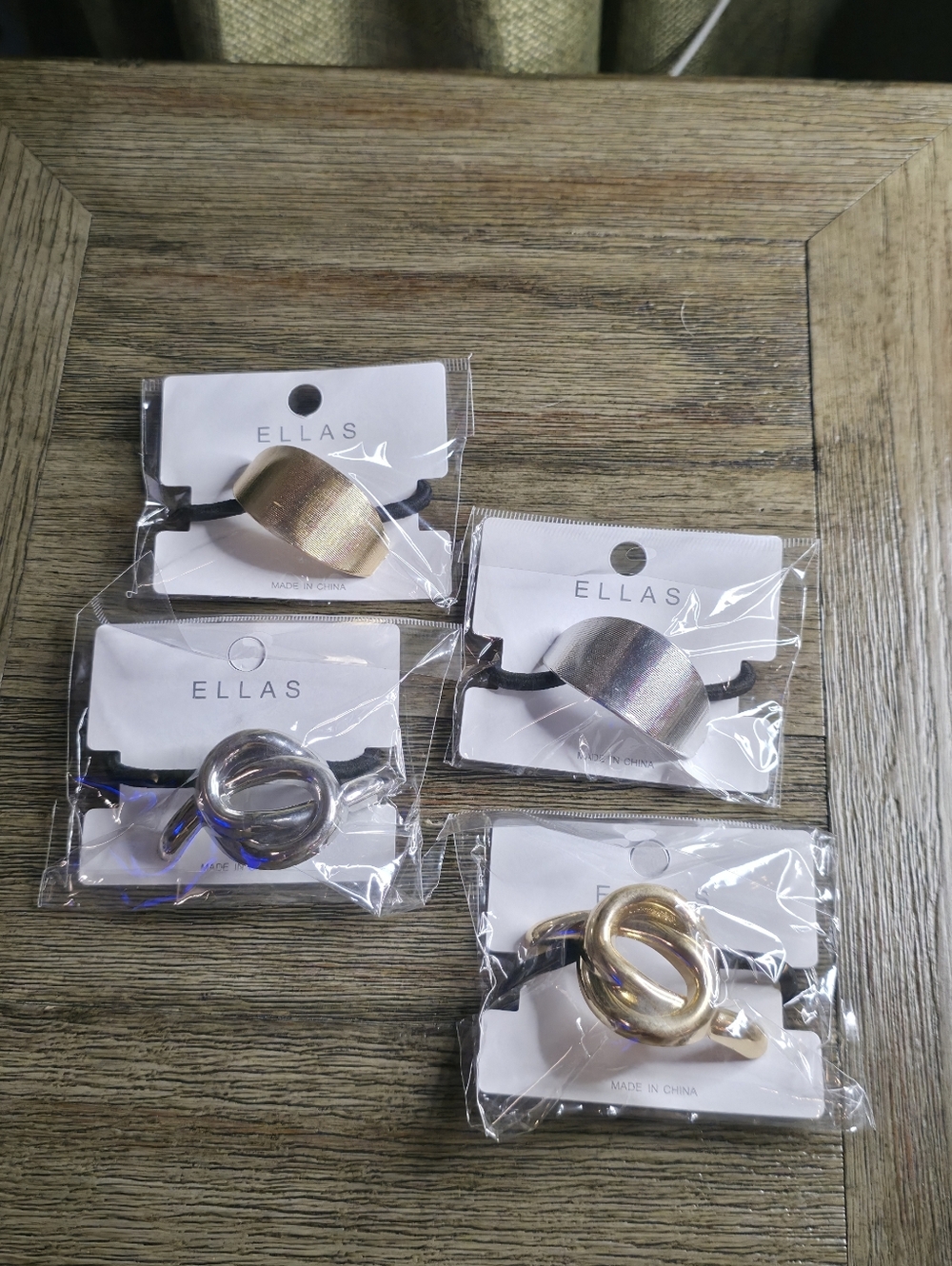 Ella Metallic Hair Ties in Gold, Silver, Pick One